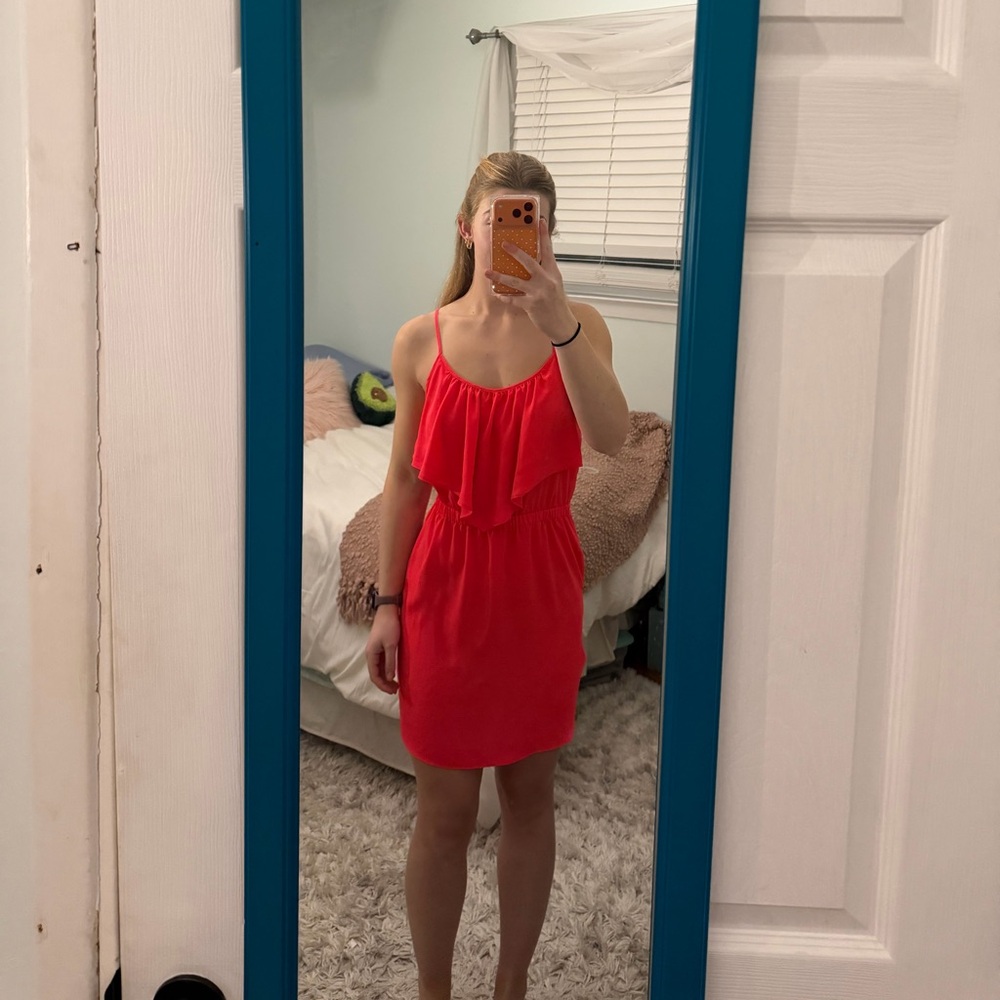 American Eagle Outfitters Vibrant Red Mini Dress